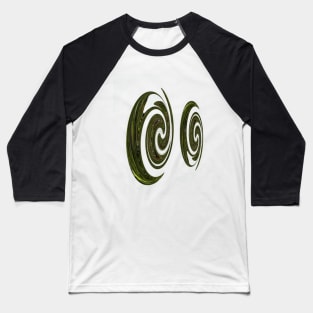 Green Wheels Perspective Logo Design Baseball T-Shirt